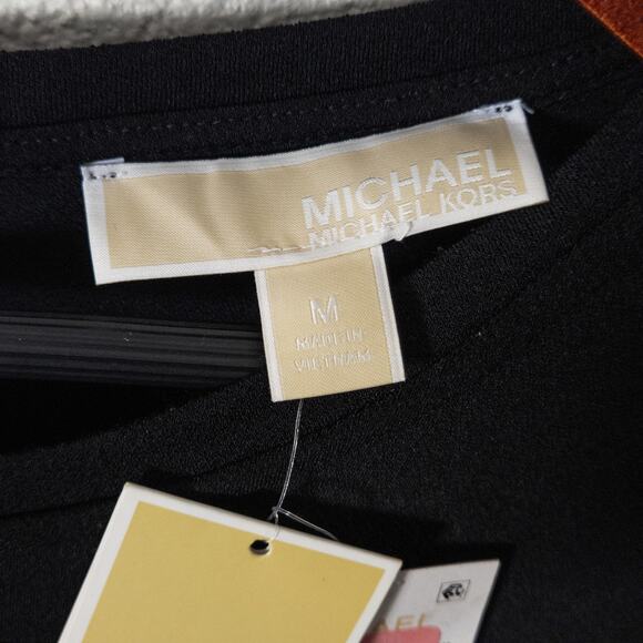 Michael Michael Kors Women’s Black Knit Cocktail Dress Sheer Quiet Luxury Medium - Picture 10 of 10